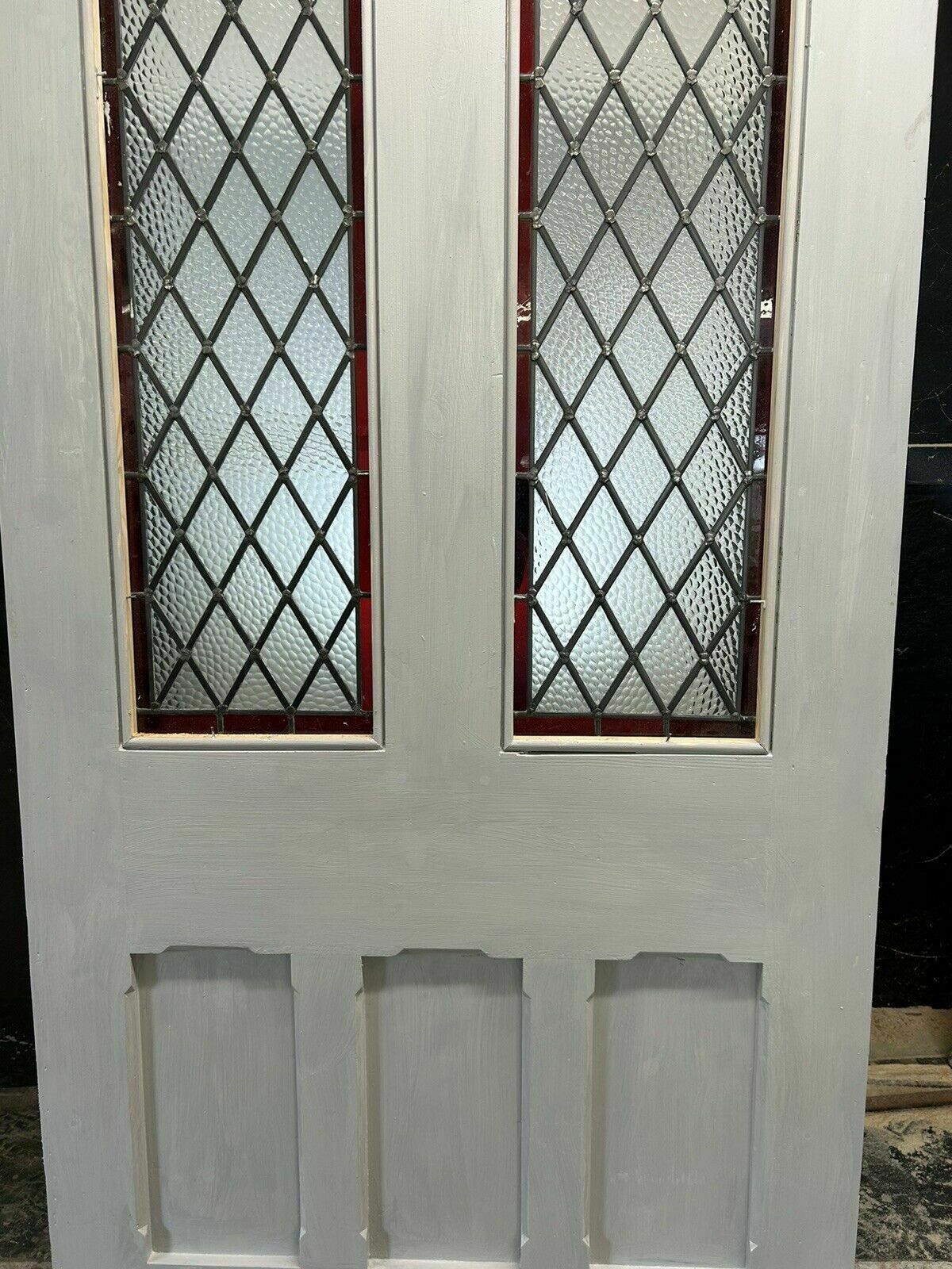 2655.0 Large Victorian Stained Glass Front Door Old Period Reclaim Antique Arts Ctafts photo