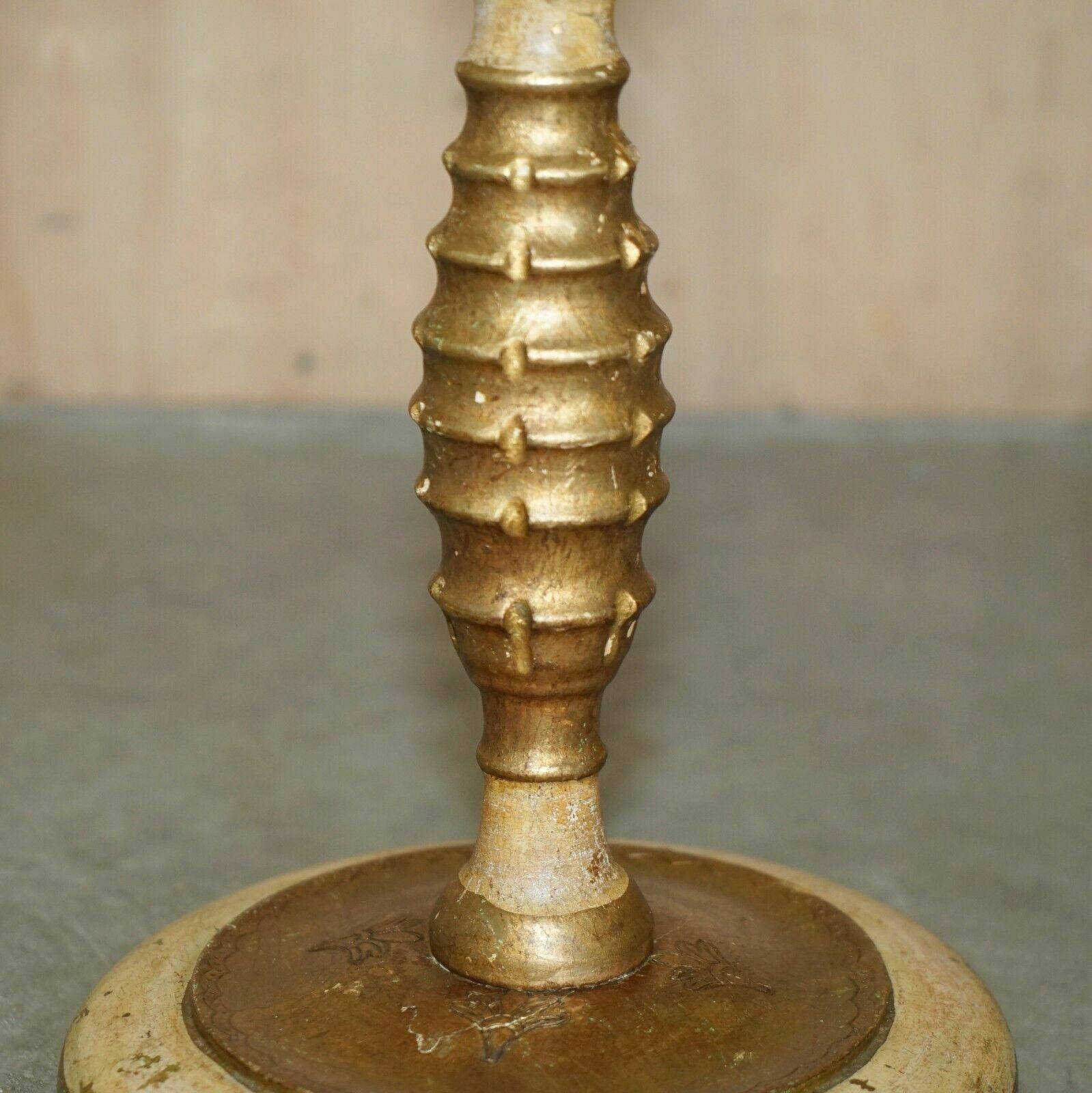 Furniture Exquisite And Highly Decorative Italian Circa 1900 Polychrome Painted Side Table photo