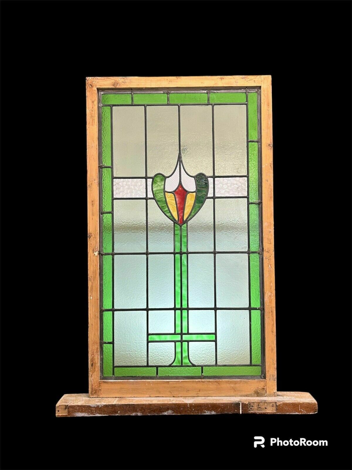 Victorian Stained Glass Window Panel Old Leaded Antique Reclaimed Refurbished photo 703.0