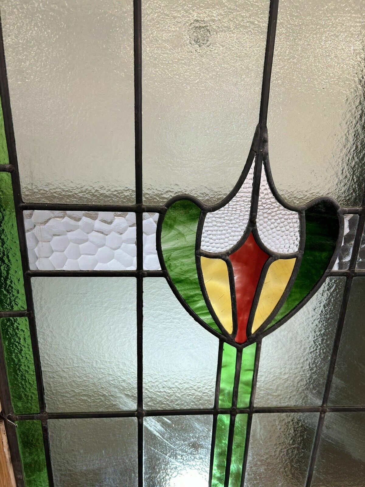 photo furniture Victorian Stained Glass Window Panel Old Leaded Antique Reclaimed Refurbished