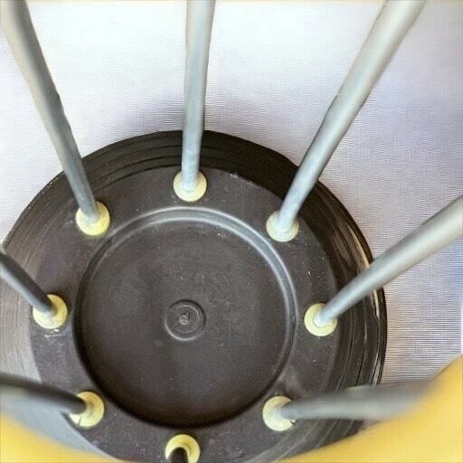 French 1970s Aluminium, Melamine And Thermoformed Plastic Umbrella Stand French Modern photo furniture