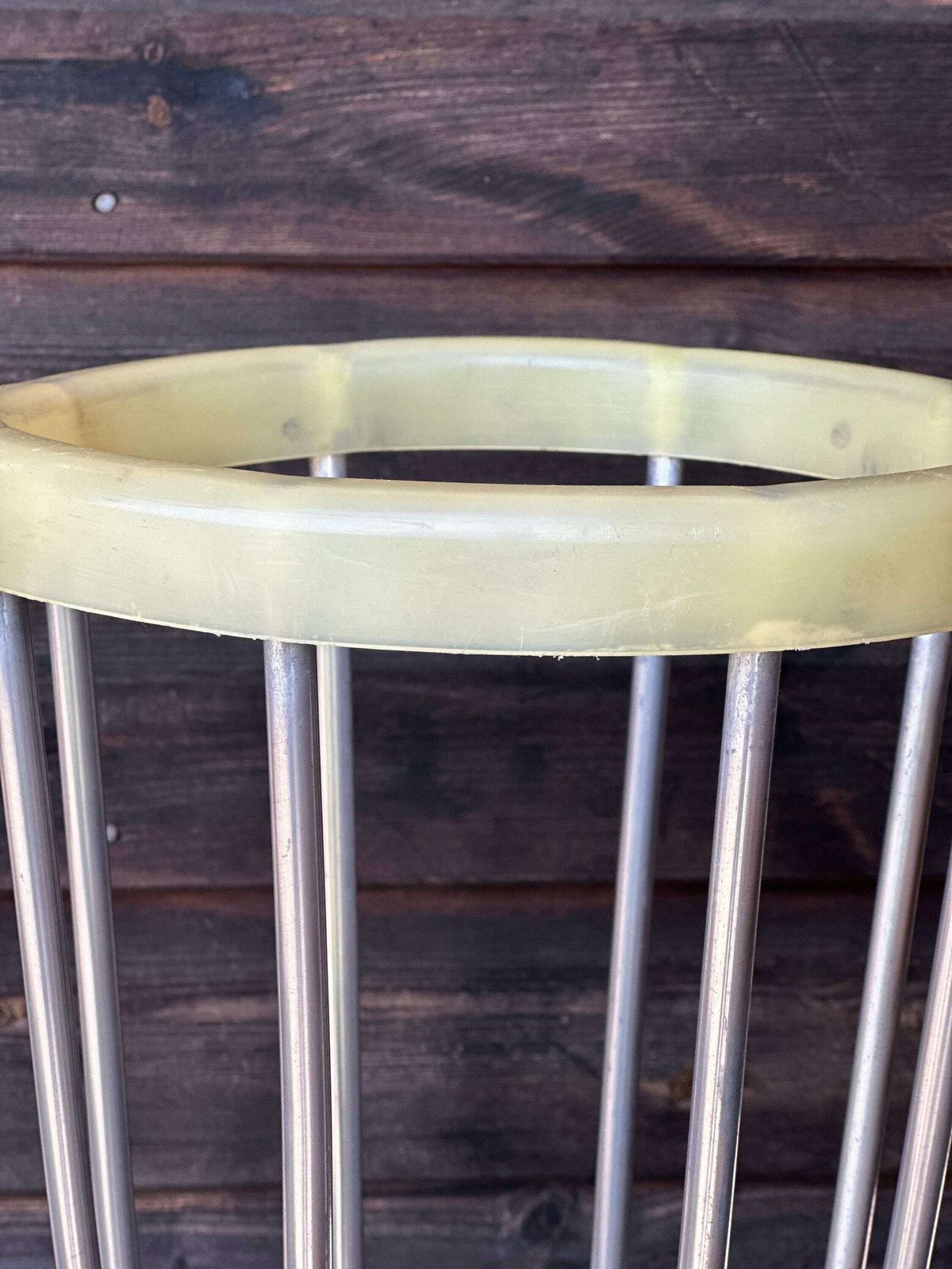 French 1970s Aluminium, Melamine And Thermoformed Plastic Umbrella Stand French Modern photo buy