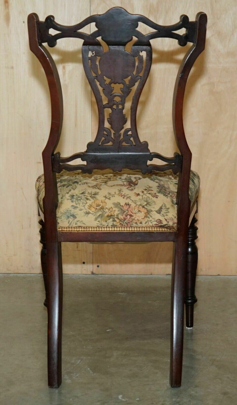 photo buy Pair Of Antique Victorian Rosewood Salon Chairs With Stunning Inlaid Back Panels
