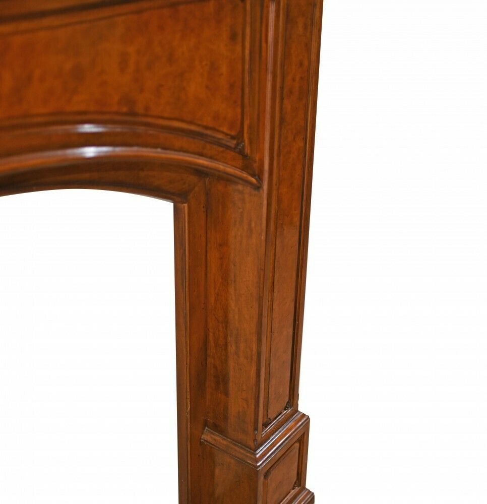 Regency Fire Surround Fireplace Walnut Mantle photo vintage