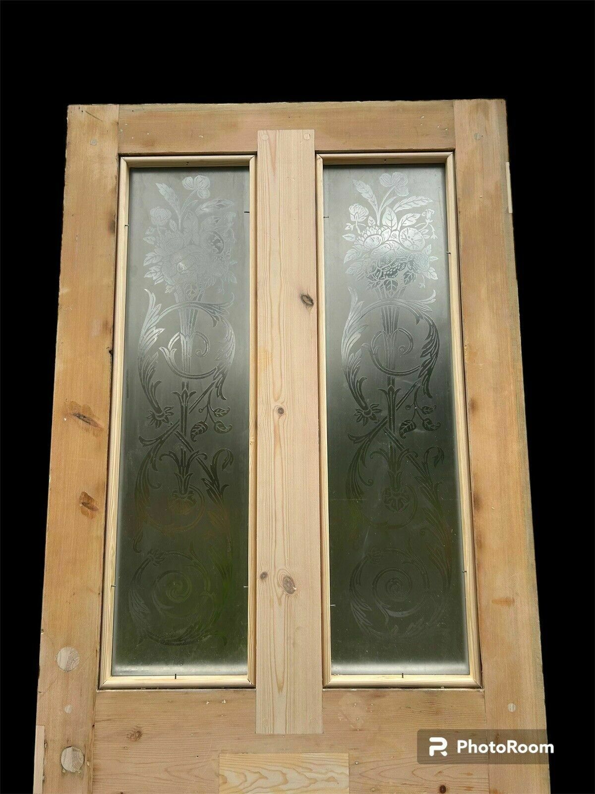photo furniture Victorian Acid Etched Glass Front Door Antique Period Reclaimed Old Wood Refurb