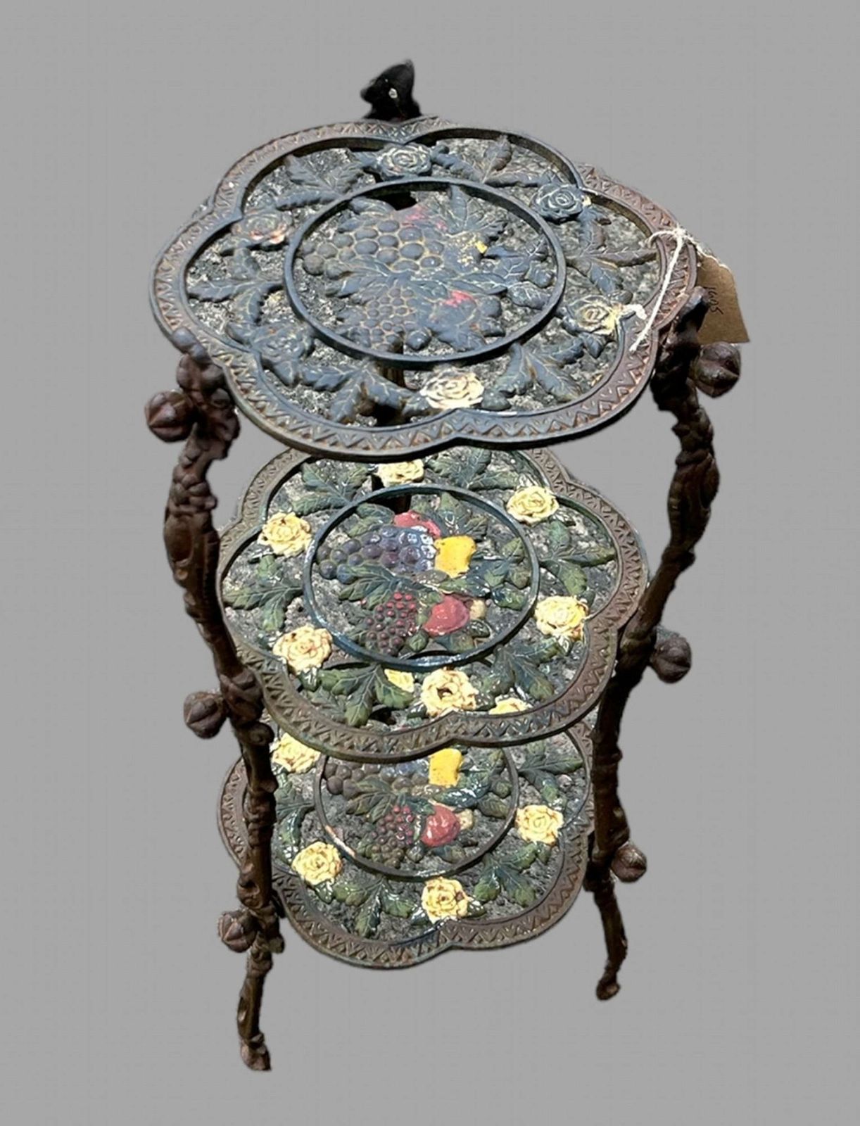 An Ornate Cast Iron Pot Stand, 1800s photo furniture