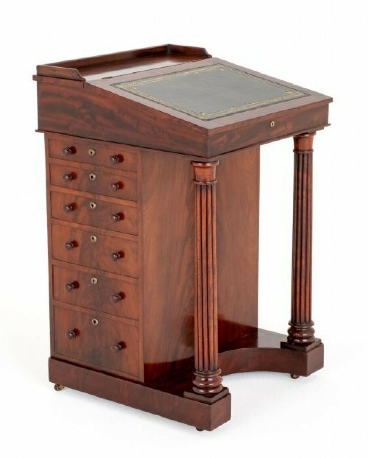 Period Regency Davenport Desk Mahogany photo vintage