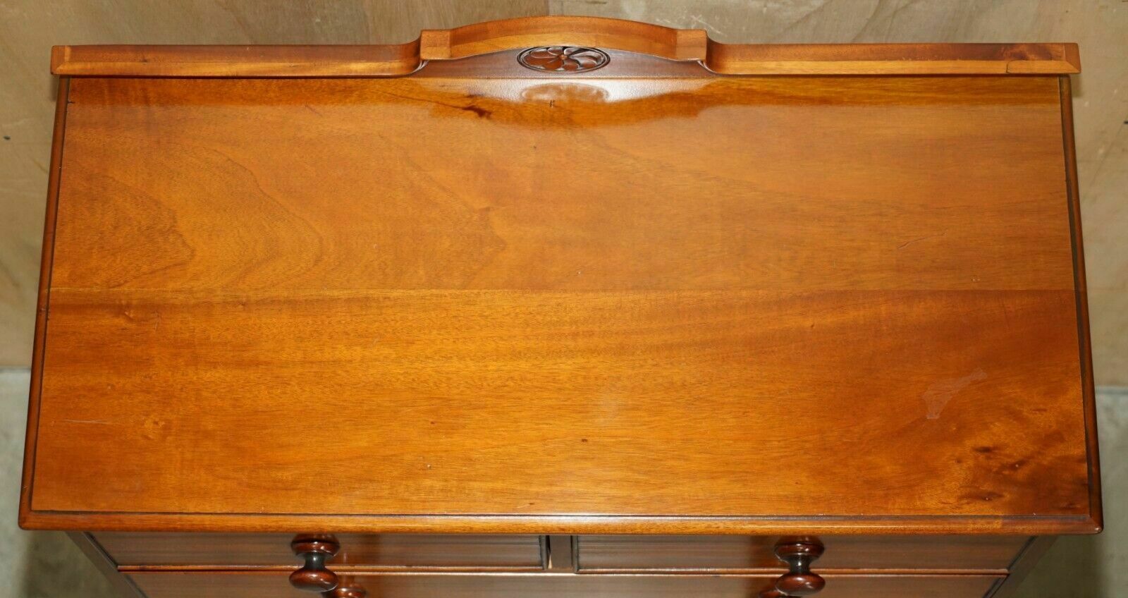 Exquisite Pair Of Vintage Flamed Mahogany Chest Of Drawers Part Of A Suite photo vintage