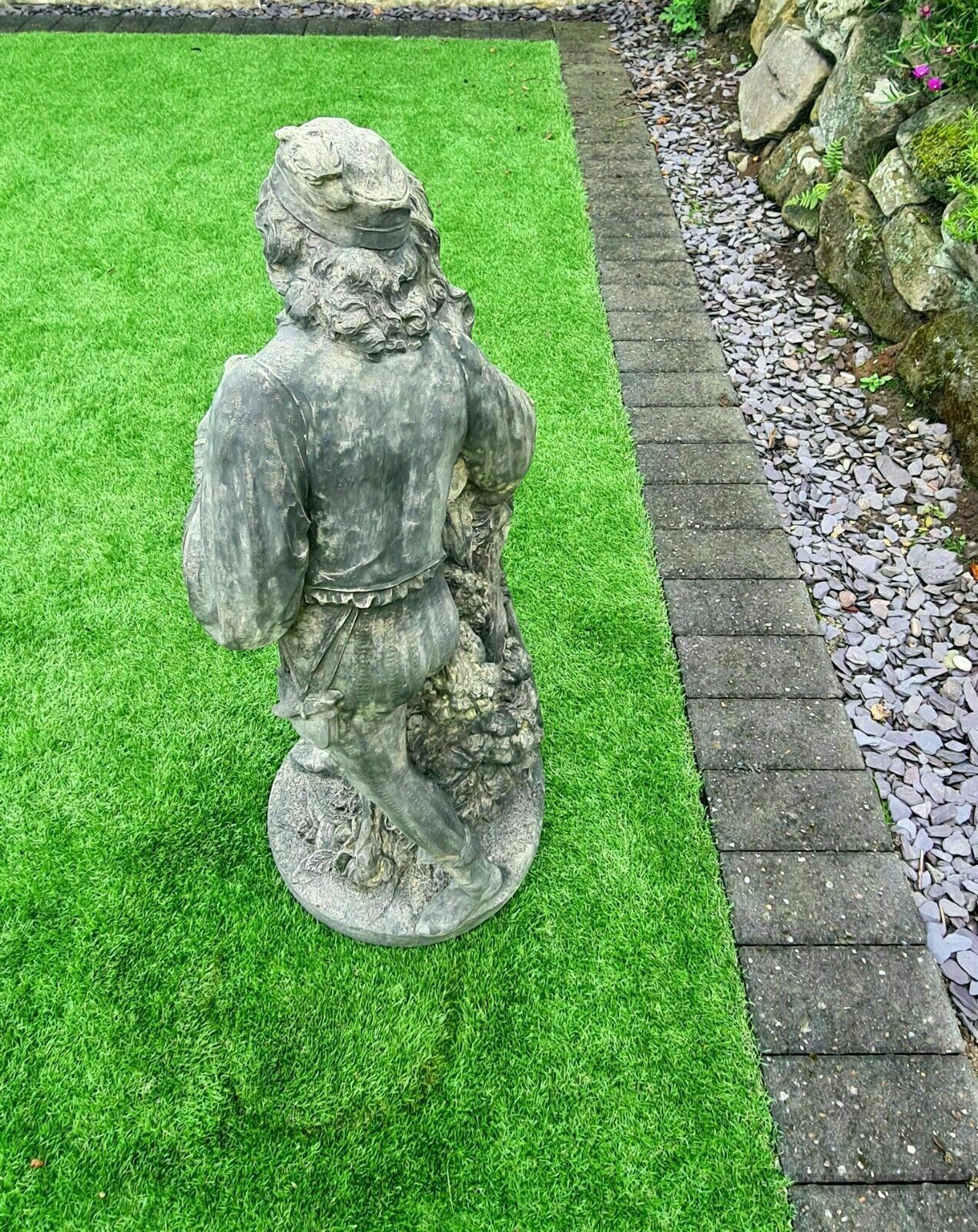 Vintage Lovers Romeo & Juliet English Stone Garden Ornament 0194. photo 295.0