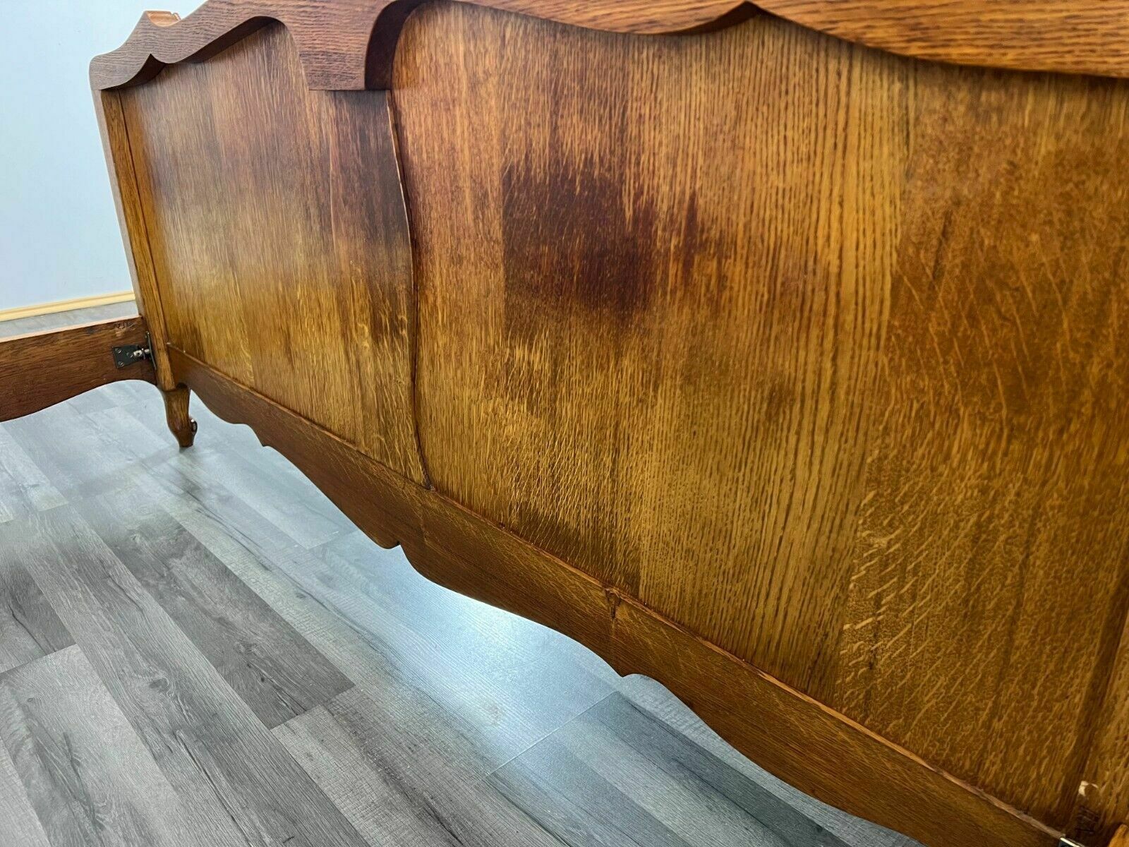 Louis XV Style Vintage French Oak Double Bed (Lot 2967) photo vinterior