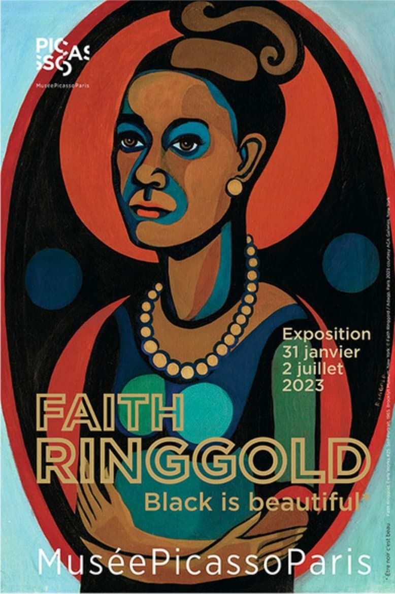 Original Faith Ringgold Exhibition Poster   Black Is Beautiful   Authentic Museum Print African American Artist Activist Patriarchy