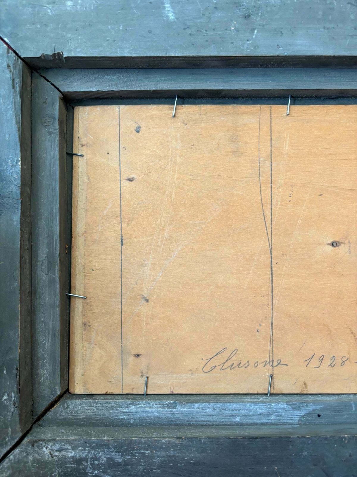 Oil Painting On Wood By Clusone With Leonardi's Train From 1928 1929 photo vinterior