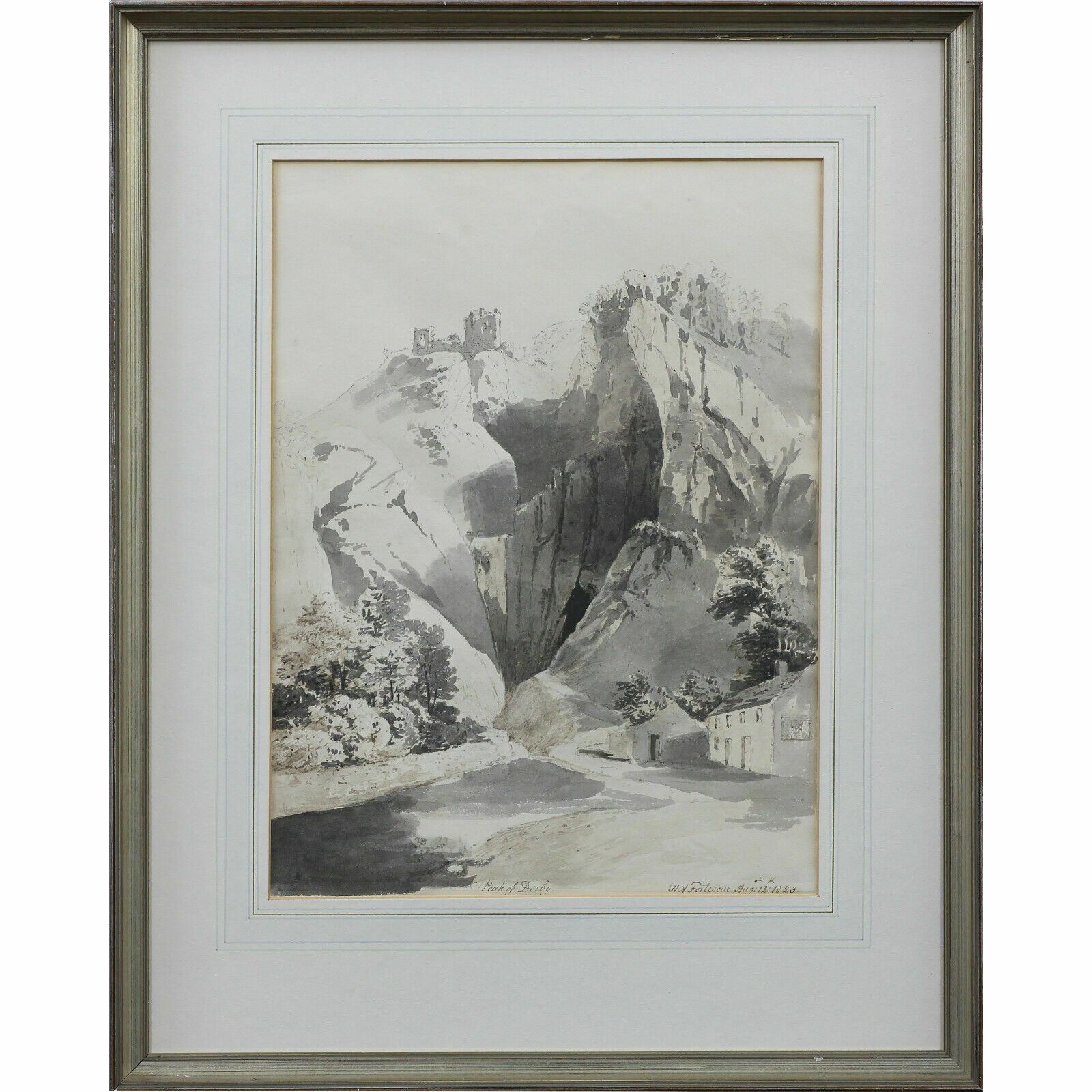 Watercolour By Henrietta Anne Fortescue. Peak Of Derby