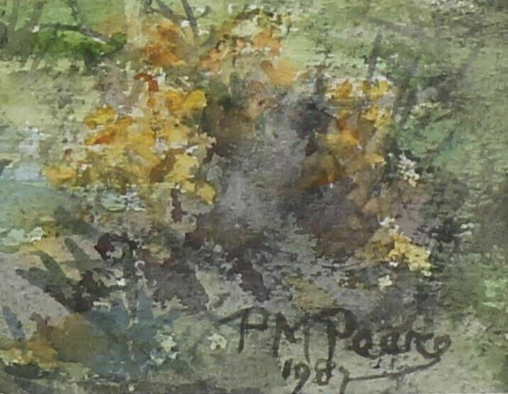 Watercolour By P M Pearce. Woodland View photo for sale