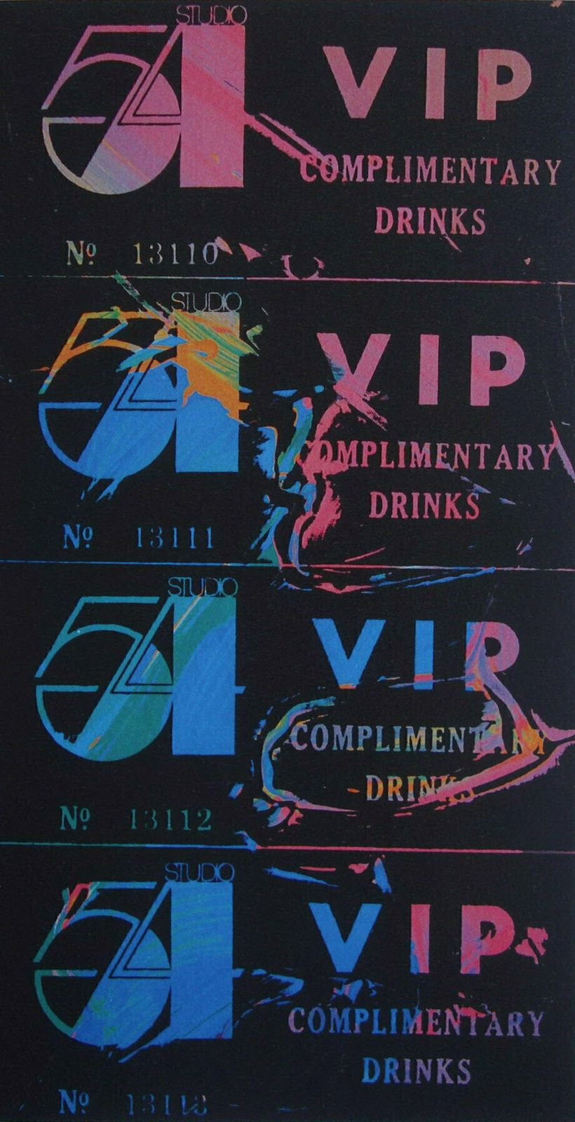 Fine Pop Art Limited Edition Print – Studio 54 Vip Tickets, Andy Warhol, Signed & Numbered photo furniture