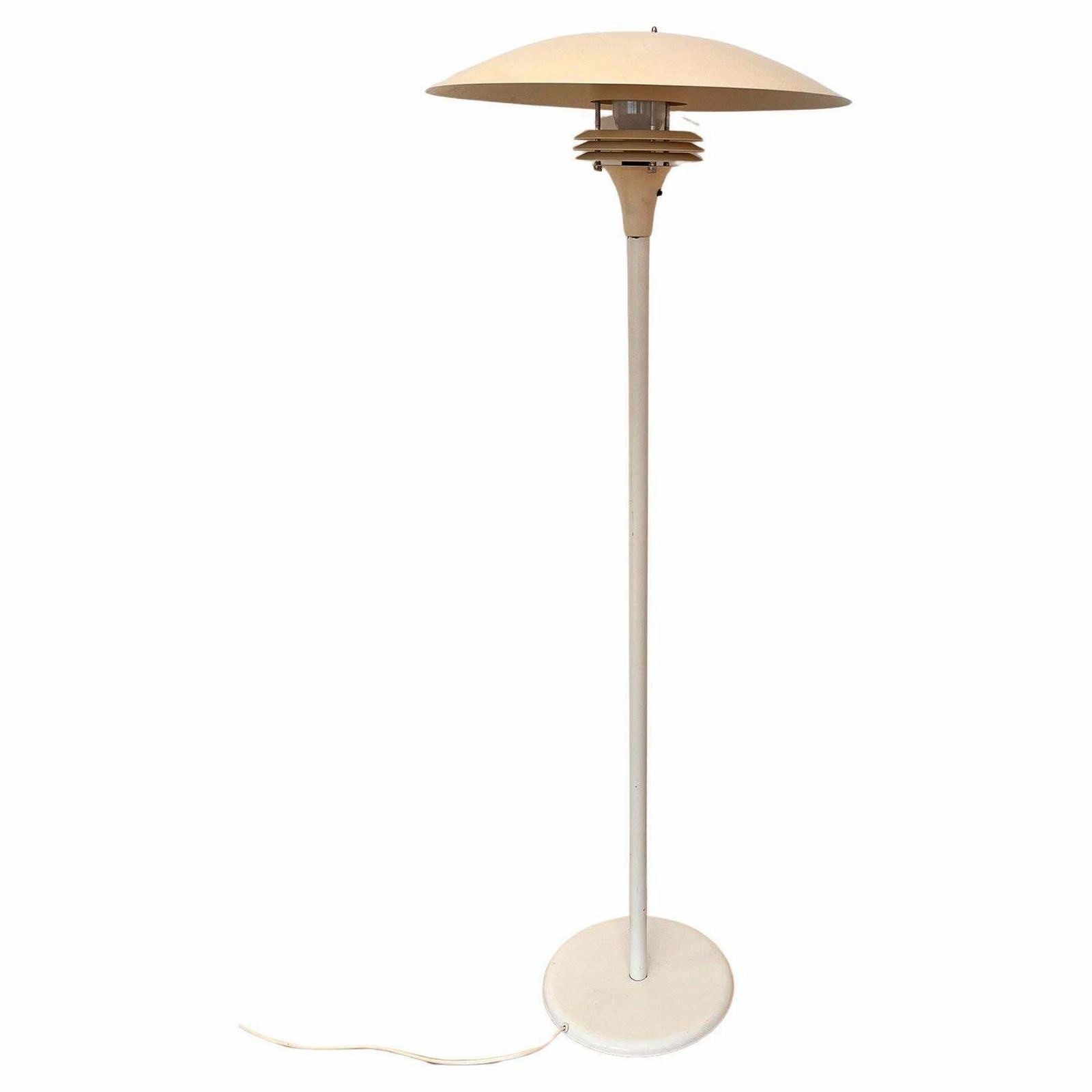 Rare Midcentury Floor Lamp In Style Of Poul Henningsen, Denmark, 1960s