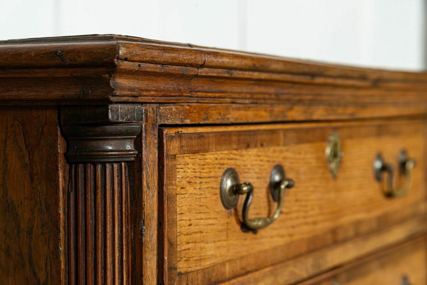 photo buy Large English George III Oak & Mahogany Dresser Base
