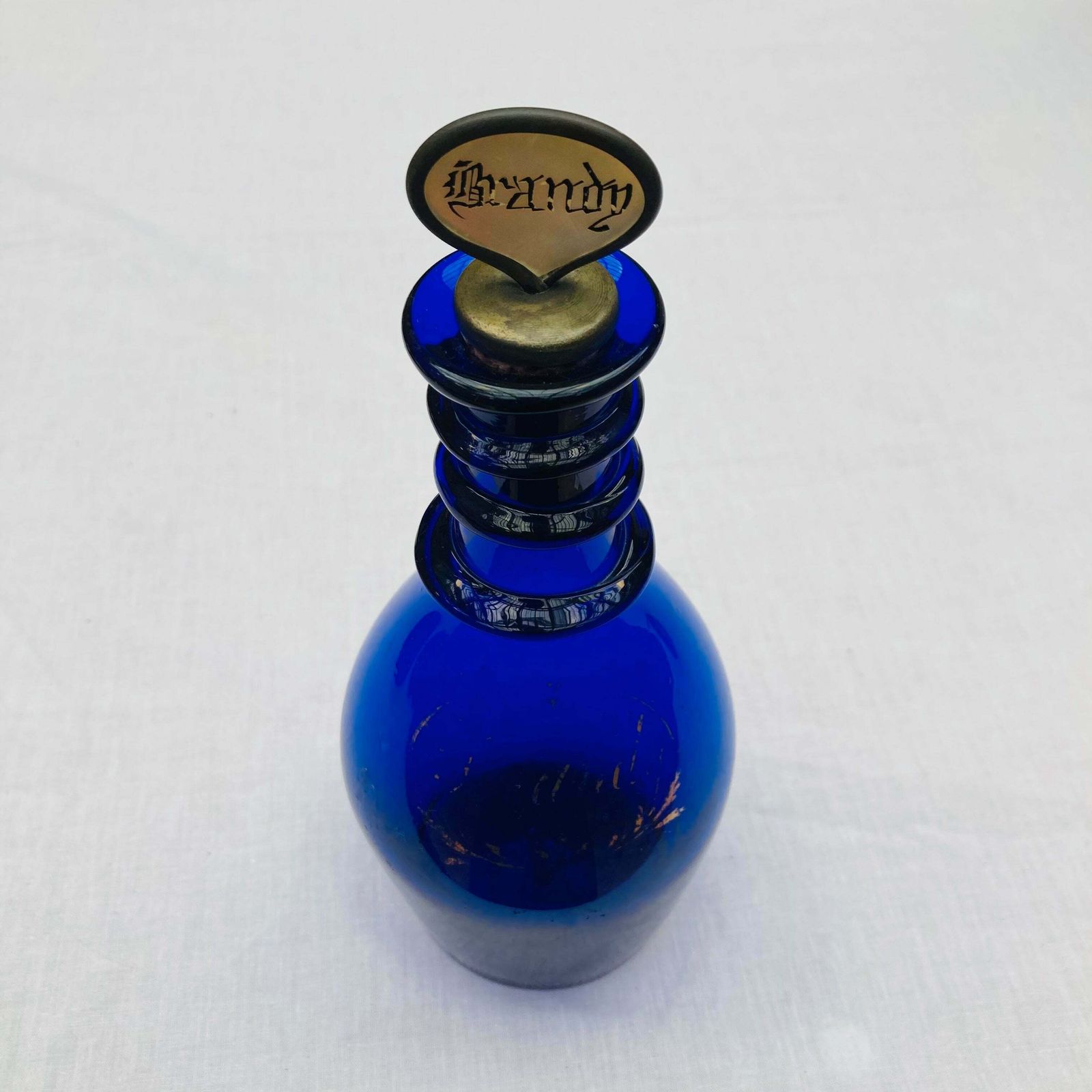 Antique Bristol Blue Brandy Decanter photo Home Decor