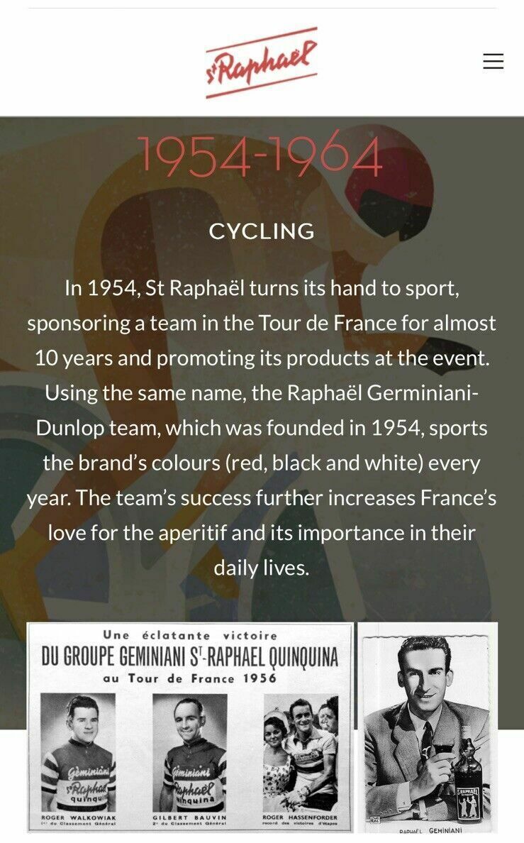 photo for sale Vintage French St Raphael Advertising Sign   Bar Cafe Restaurant Tour De France