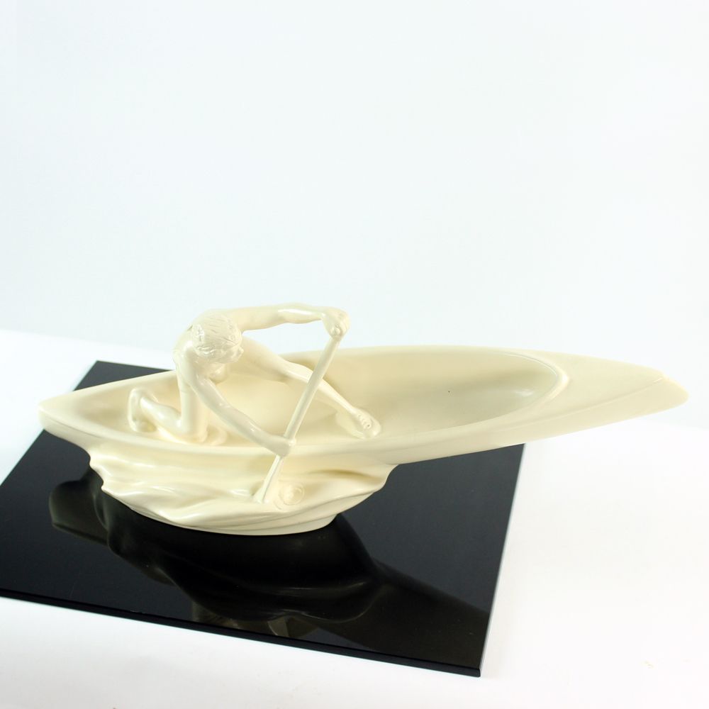 Iconic Sculpture Of Boat Rower, Jihokera, Czechoslovakia 1960s photo Home Decor