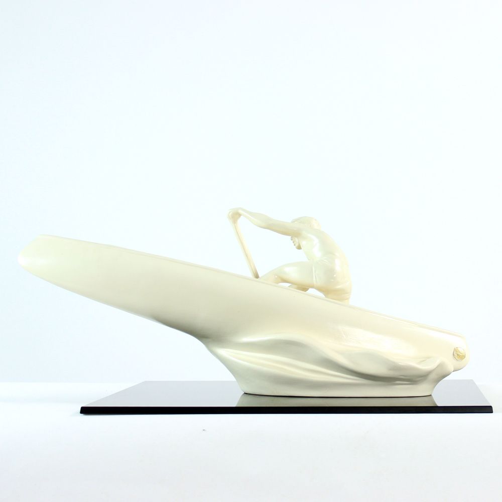 photo for sale Iconic Sculpture Of Boat Rower, Jihokera, Czechoslovakia 1960s