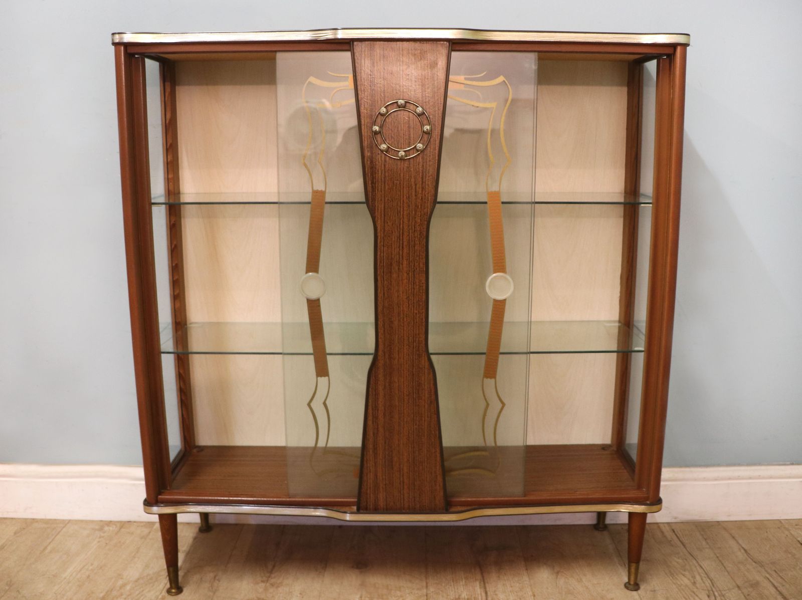 A Lovely Post Second World War Melamine Finish Display Cabinet. photo 245.0