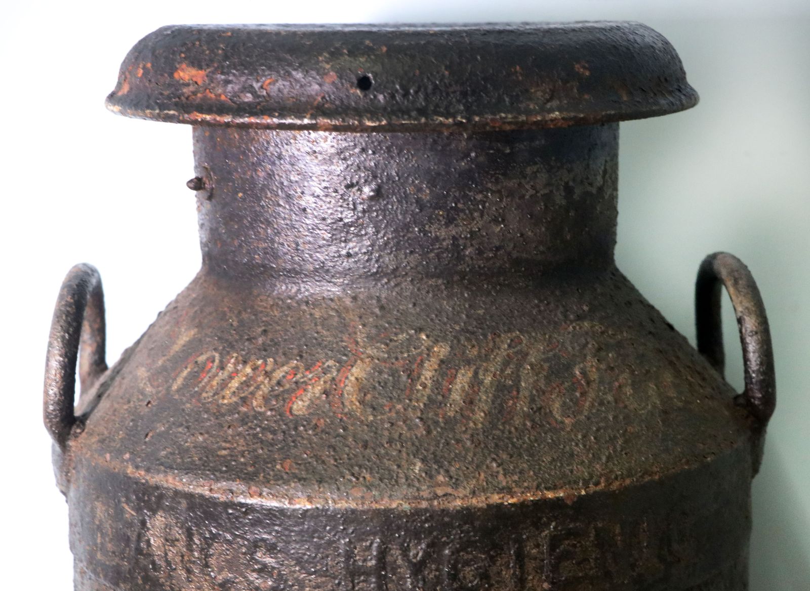 A Wonderful Vintage Iron Milk Churn From The Manchester Area. photo buy