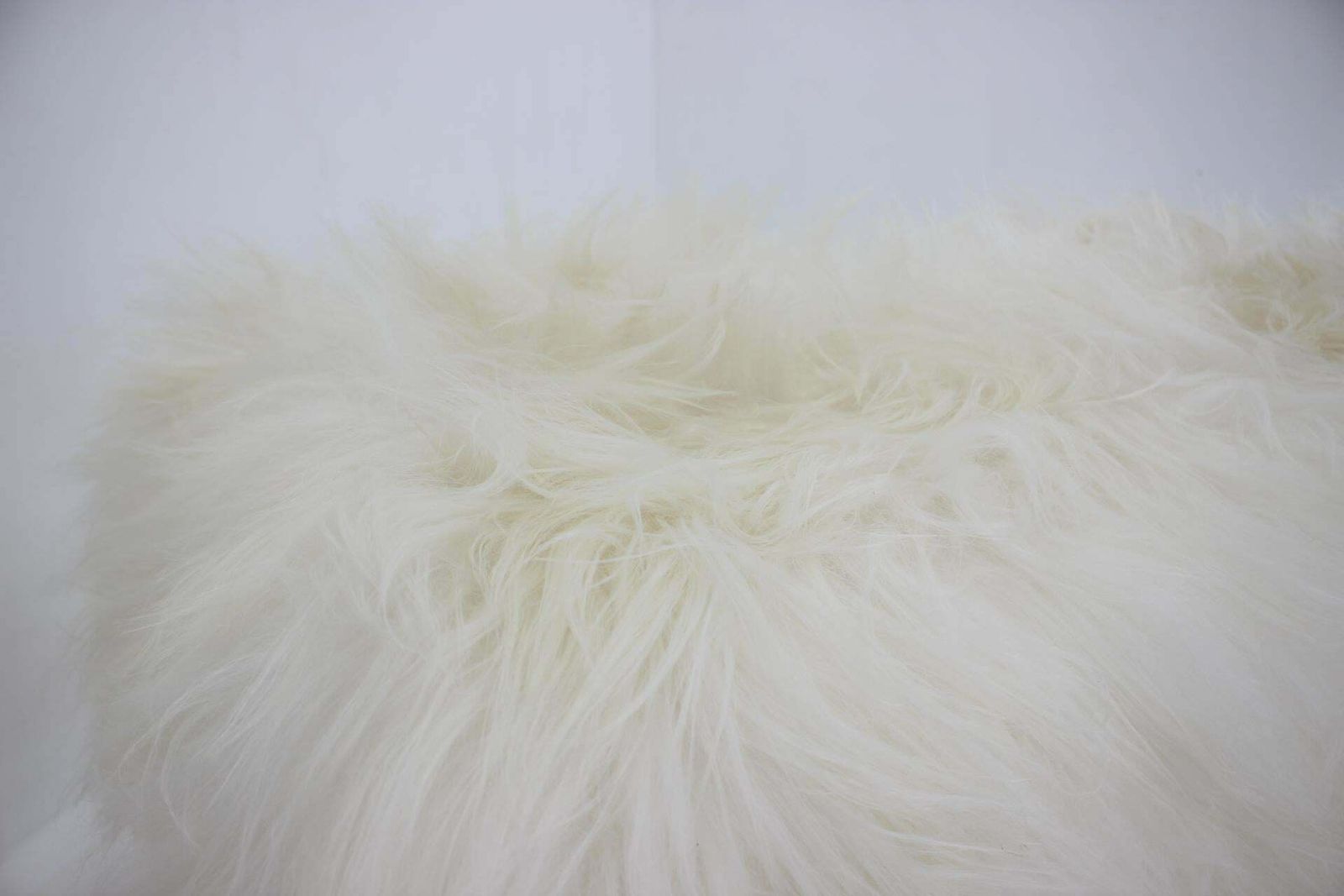 photo for sale 1930s Extraordinary Art Deco Ottoman In Sheepskin Upholstery, Czechoslovakia
