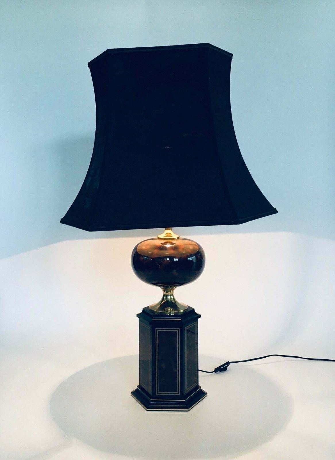 Hollywood Regency Design "Nadym" Xl Table Lamp By Le Dauphin, France 1970's photo for sale