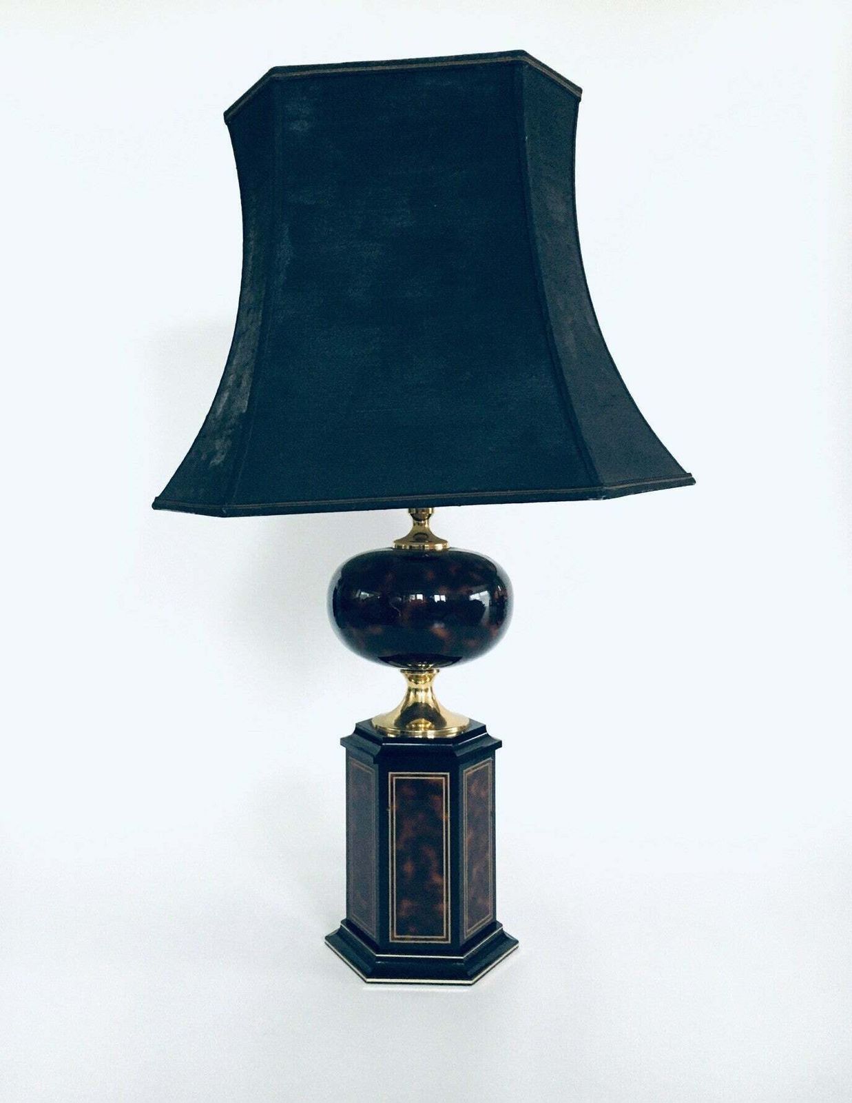 Hollywood Regency Design "Nadym" Xl Table Lamp By Le Dauphin, France 1970's photo vinterior