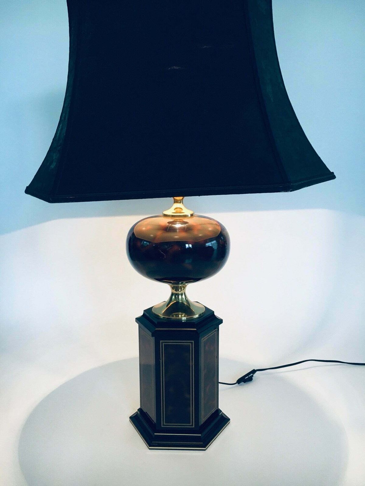photo for sale Hollywood Regency Design "Nadym" Xl Table Lamp By Le Dauphin, France 1970's