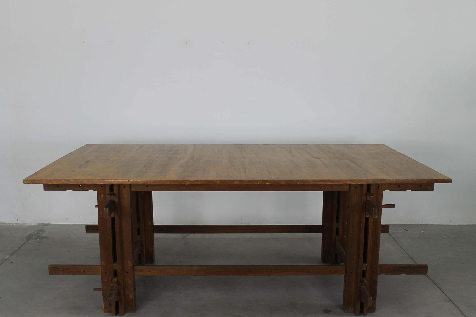 Giuseppe Rivadossi High Table In Wood Oak Wood By Officina Rivadossi, 1970s photo for sale