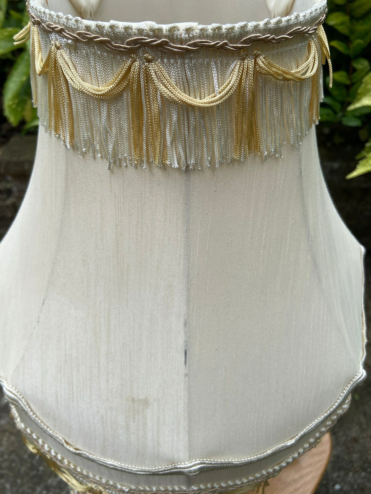photo for sale Vintage Quality White Onyx Lamp With Glorious Vintage Made To Match Shade   Working Onyx Lamp, Table Lamp