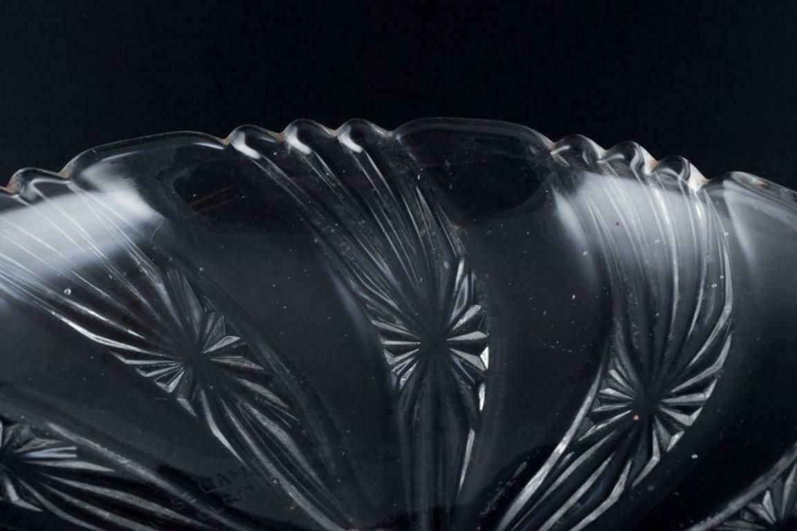 Val St. Lambert, Belgium. Large Centerpiece In Crystal Glass And Metal. photo vinterior