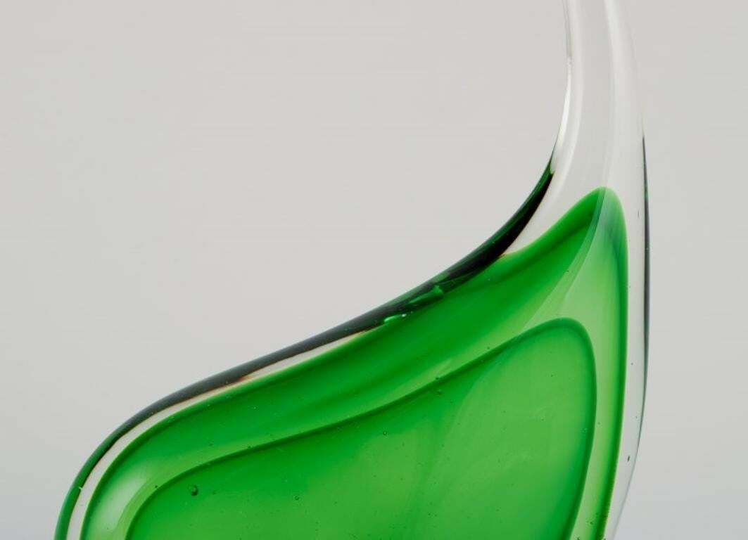 Per Lütken For Holmegaard. Sculpture In Green Art Glass. 1960s photo 325.0