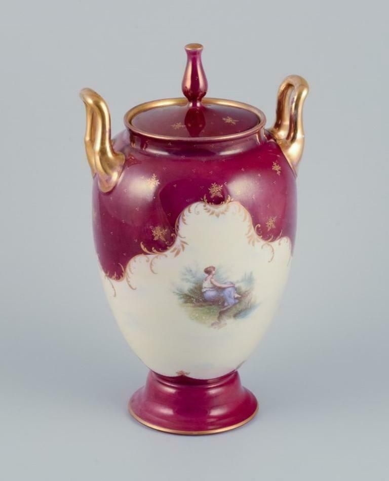 Rosenthal And Wien Early Lidded Porcelain Vase With Two Handles Classic Form photo furniture