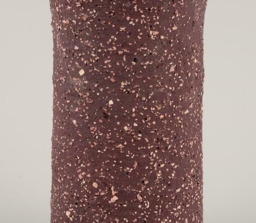 Thomas Nittsjö Sweden Large Ceramic Vase In Brown And Blue Tones photo 244.0