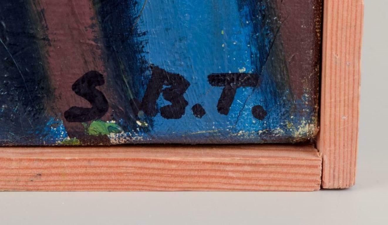 Sven Bertil Thorell, Sweden Artist. Oil On Canvas. Abstract Composition 1960s photo 488.0