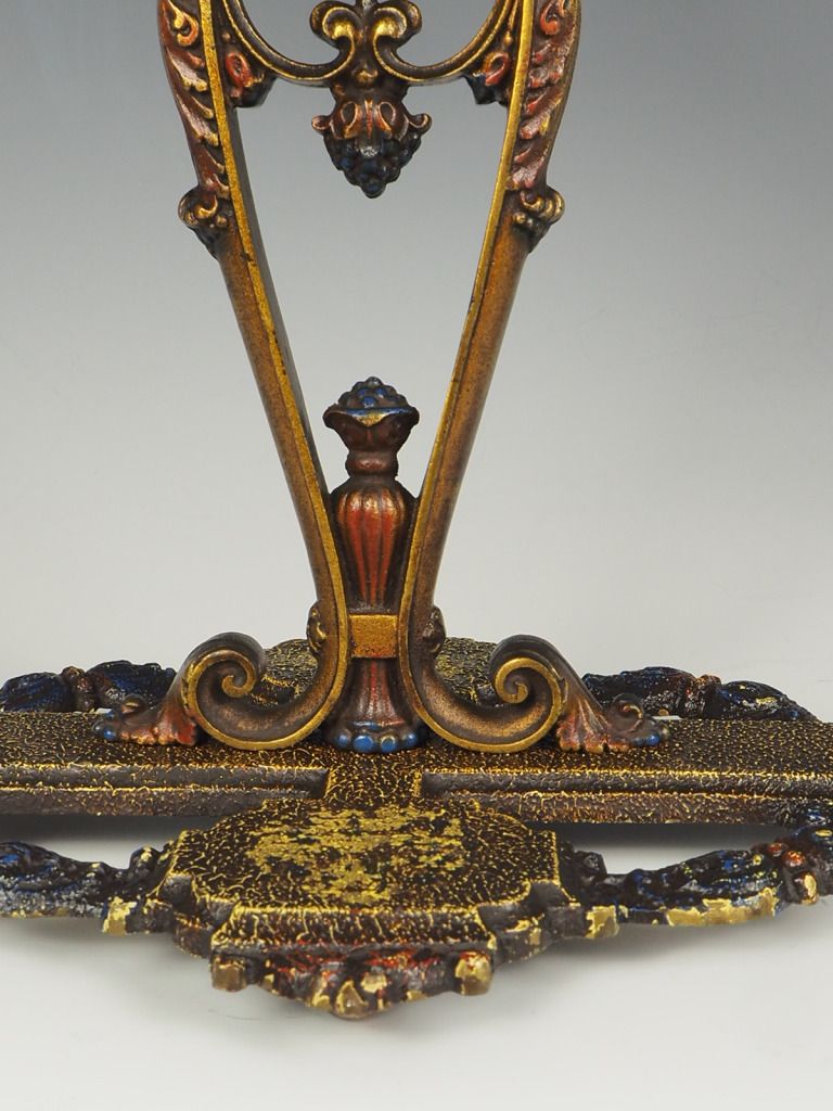 photo furniture 1914 The Edward N Riddle Co. Pair Of Estofado Polychrome Candleabras