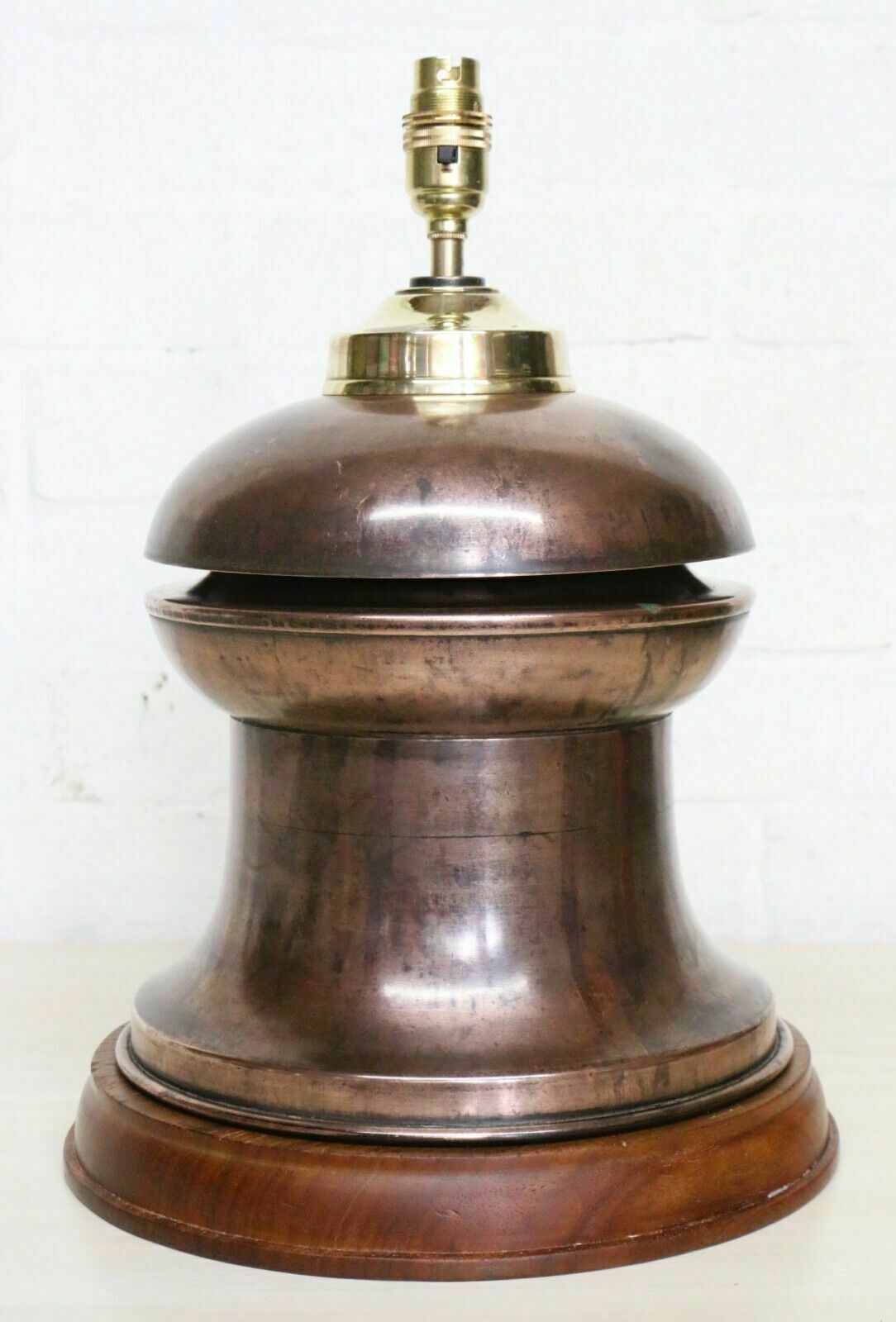 Table Lamp Antique Railway Gas Lamp Copper Top Converted Desk Lamp Unique