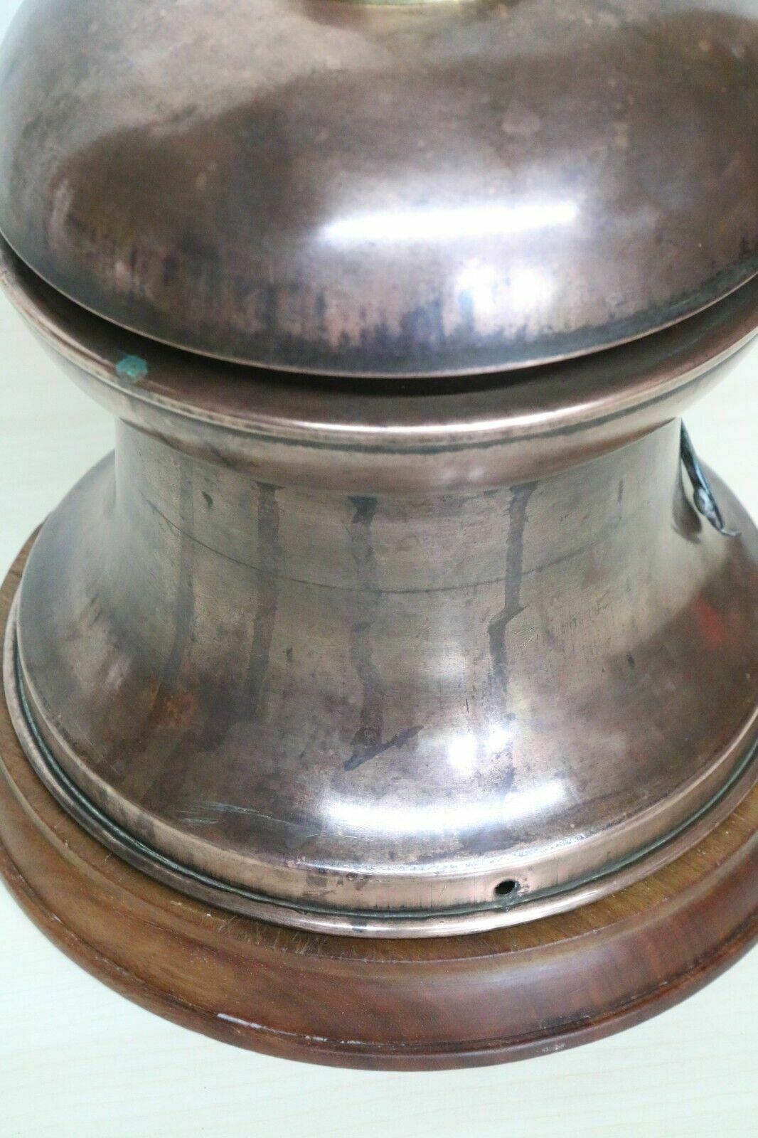 Lighting Table Lamp Antique Railway Gas Lamp Copper Top Converted Desk Lamp Unique photo
