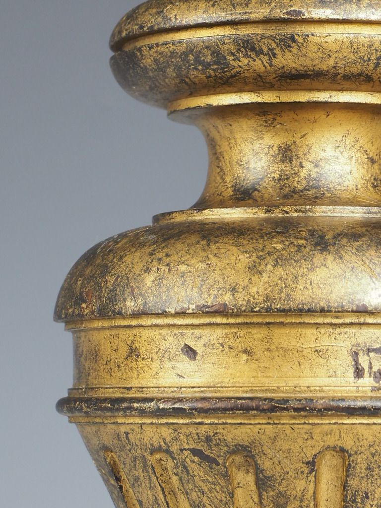 Antique French Carved Giltwood Table Lamp photo vinterior
