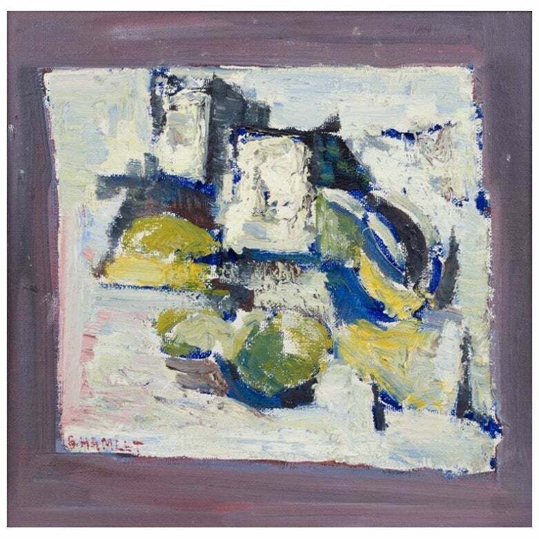 S. Hamlet, Swedish Artist. Oil On Board. Abstract Composition, 1971
