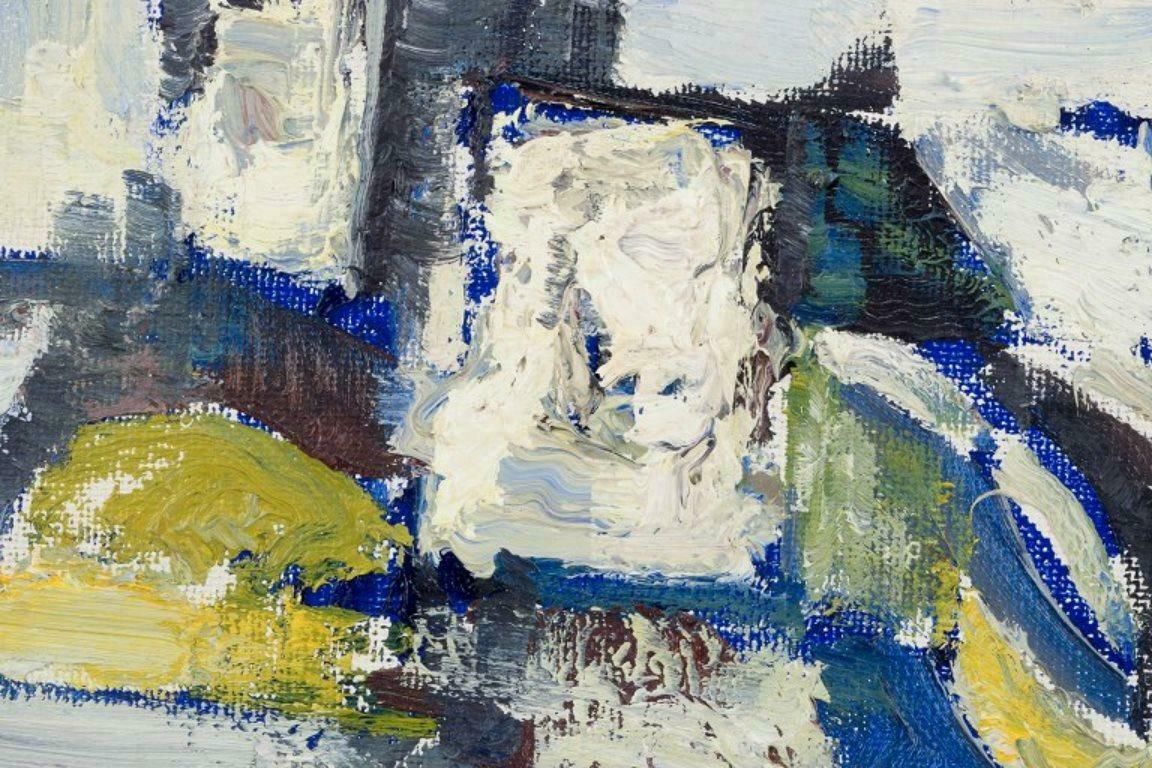 S. Hamlet, Swedish Artist. Oil On Board. Abstract Composition, 1971 photo Art