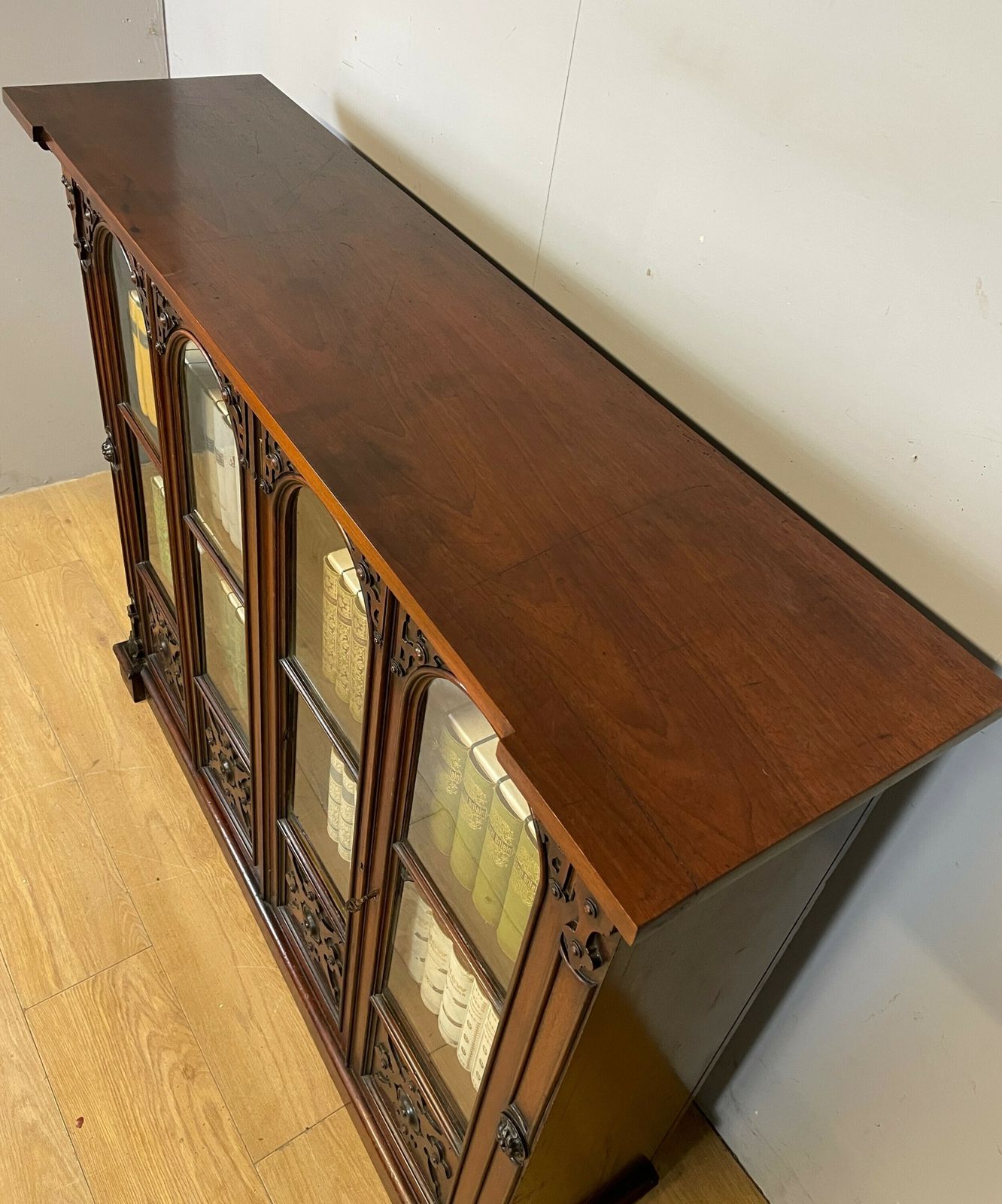 C19th Walnut Freestanding Bookcase In The Style Of Pugin photo 975.0