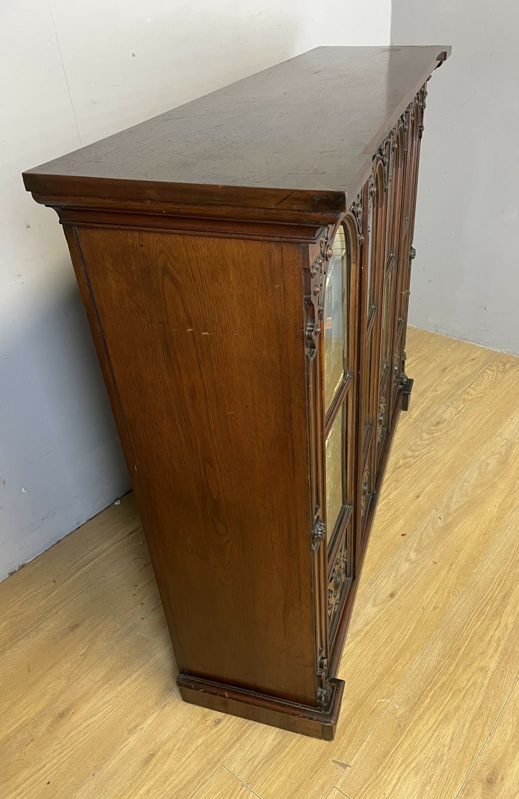 photo for sale C19th Walnut Freestanding Bookcase In The Style Of Pugin