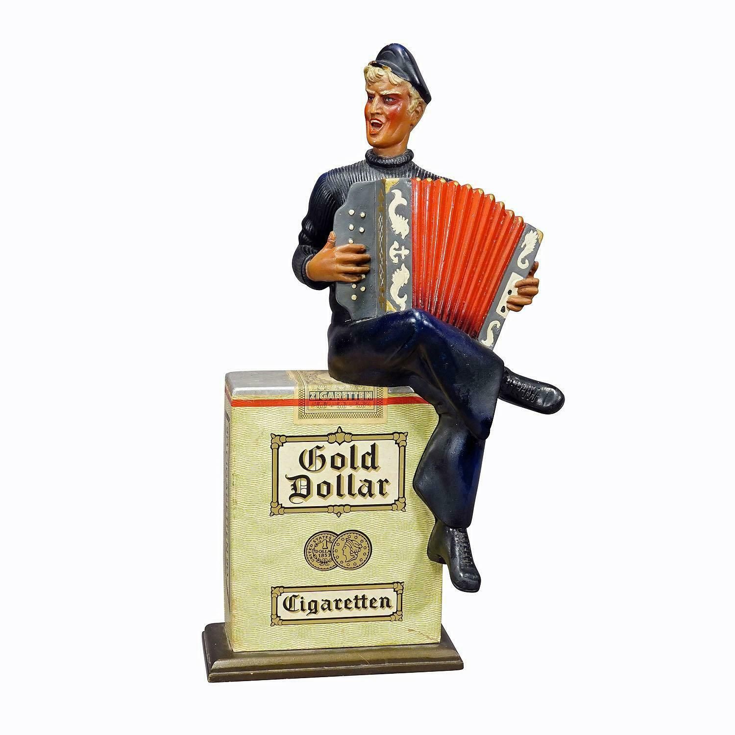 Vintage Gold Dollar Cigarettes Advertising Sculpture 1950s photo furniture