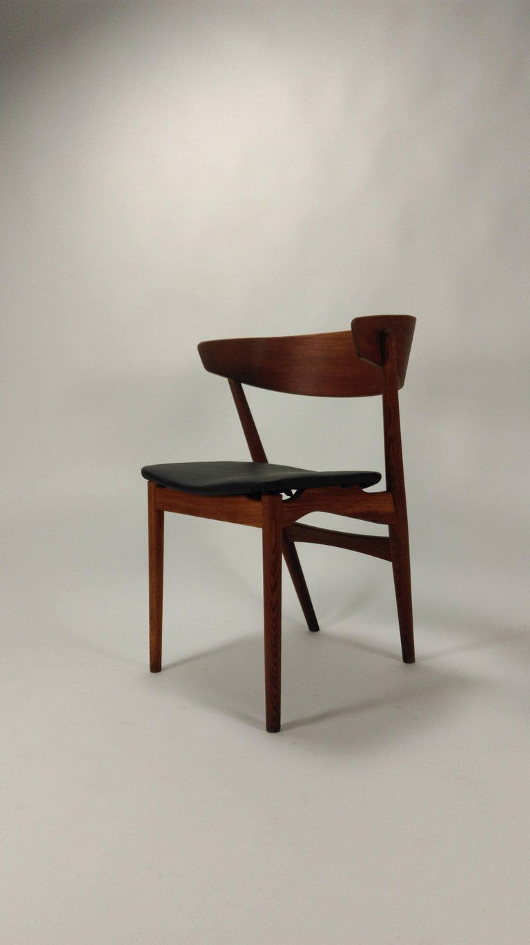 1960s Set Of Two Danish Dining Chairs In Teak And Oak By Helge Sibast photo Furniture