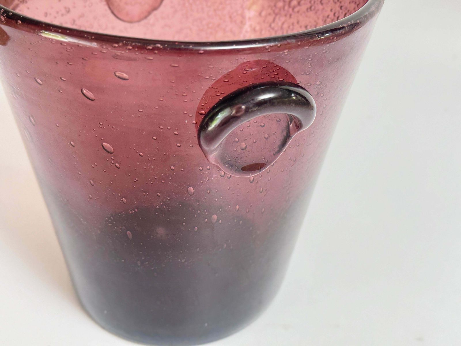 Biot Glass 1960 Champain Bucket Purple Color France photo 473.0