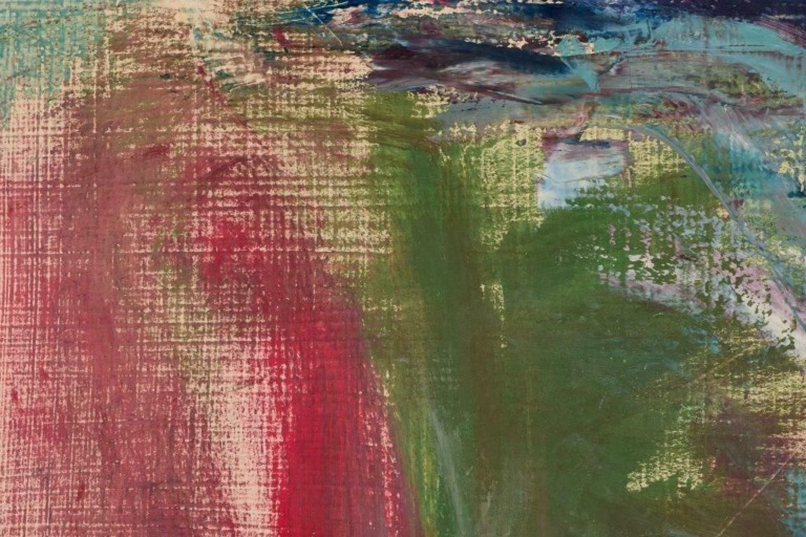 Thelma åkerman, Swedish Artist. Oil On Masonite Board. Abstract Composition. photo for sale